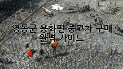 영동군 용화면 중고차 구매 완벽 가이드